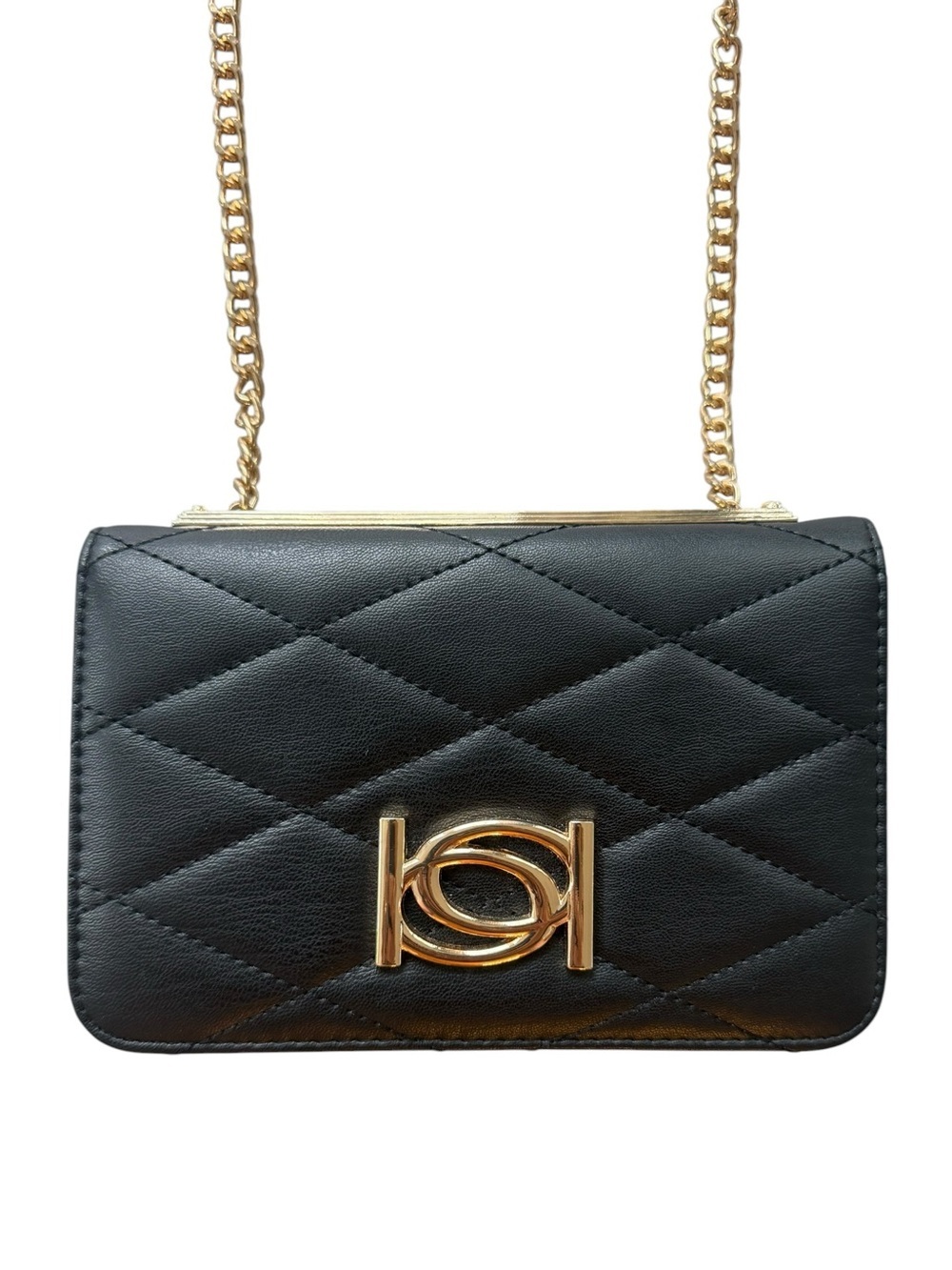 bebe Black Quilted Chain Crossbody Bag Gold Hardware - Picture 2 of 6